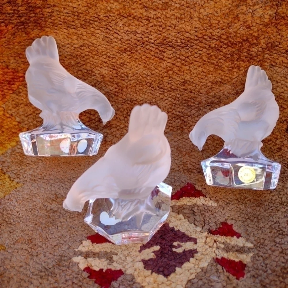 Nachtmann Germany Vintage Crystal Hen's   Nwt